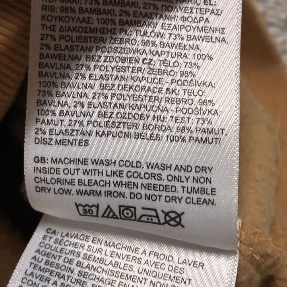 The North Face Men’s Small Pullover Hoodie Almond Butter Tan Half Dome Graphic
